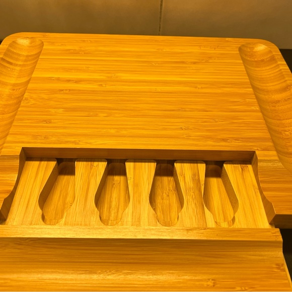Home Euphoria Bamboo Charcuterie Cheese Board with Knives[NWT] - Picture 8 of 10